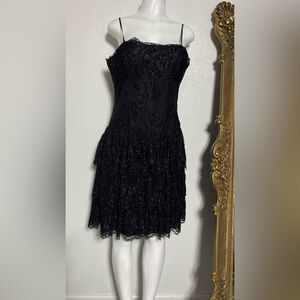 Laundry By Shelli Segal Black Sequin Mini Dress